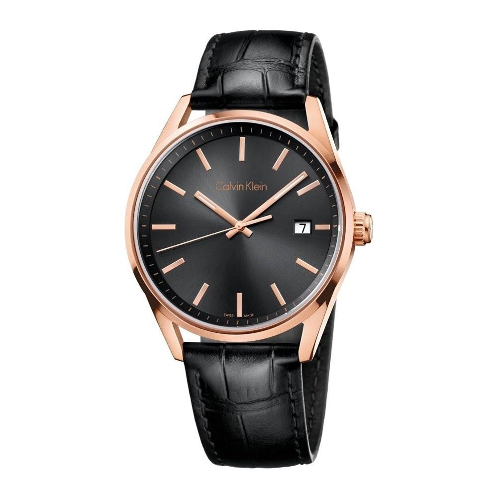 Calvin Klein Men's K4M216C3 Formality Black Leather Watch