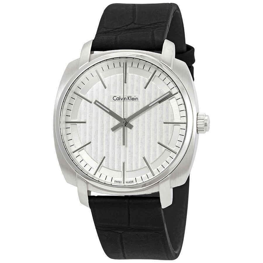 Calvin Klein Men&#39;s K5M311C6 Highline Black Leather Watch