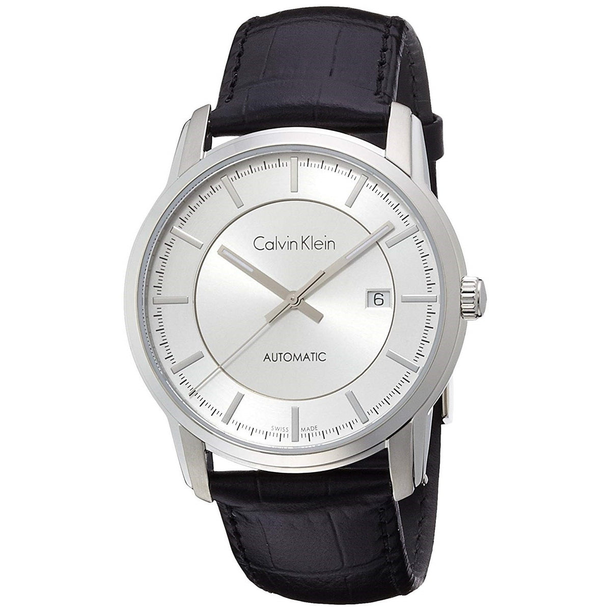 Calvin Klein Men's K5S341C6 Infinite Automatic Black Leather Watch