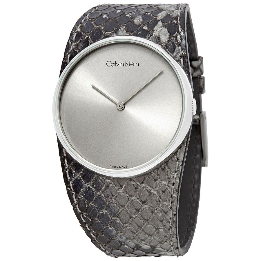 Calvin Klein Women's K5V231Q4 Spellbound Grey Leather Watch