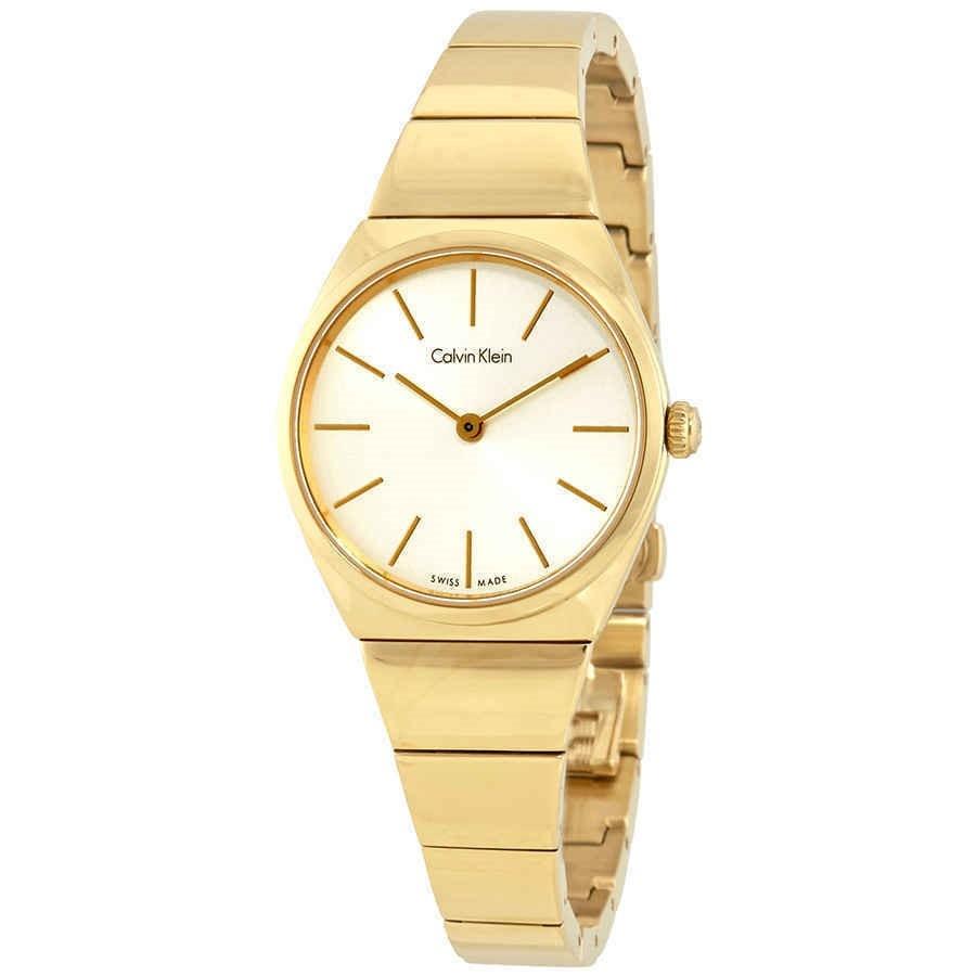 Calvin Klein Women&#39;s K6C23546 Supreme Gold-Tone Stainless Steel Watch