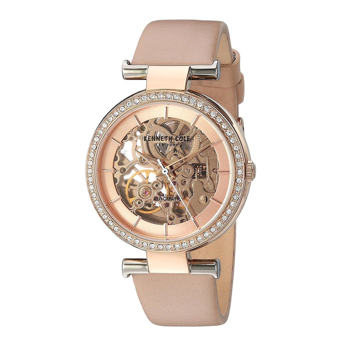 Kenneth Cole Women's KC15107002 Skeleton Brown Leather Watch