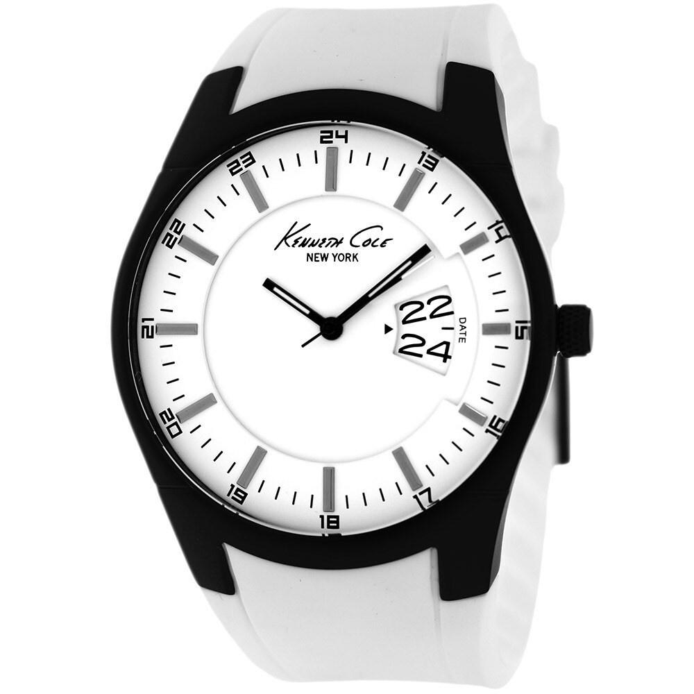 Kenneth Cole Men's KC1992 Sport Slim White Silicone Watch