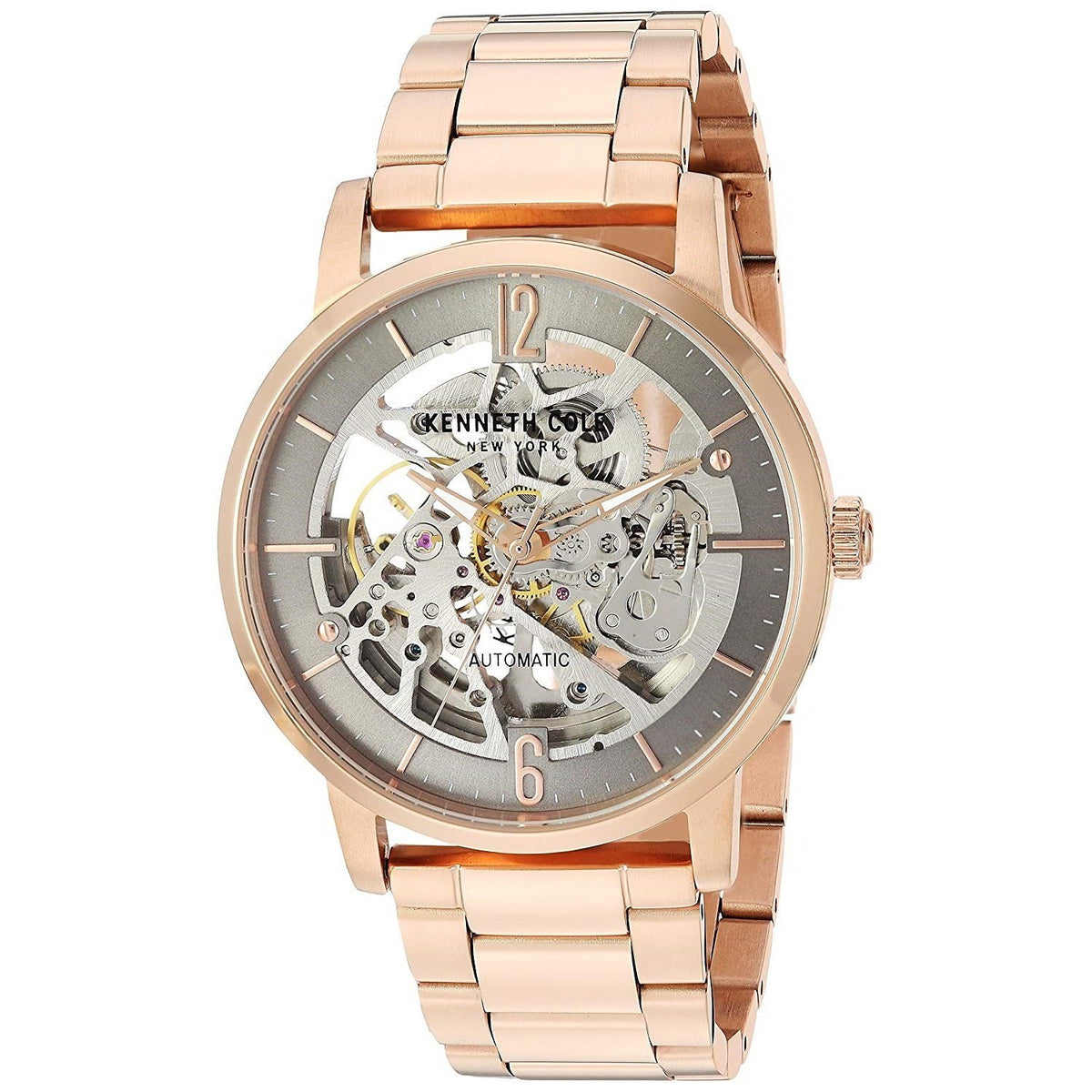 Kenneth Cole Men's KC50054003 Skeleton Rose Gold-Tone Stainless Steel Watch