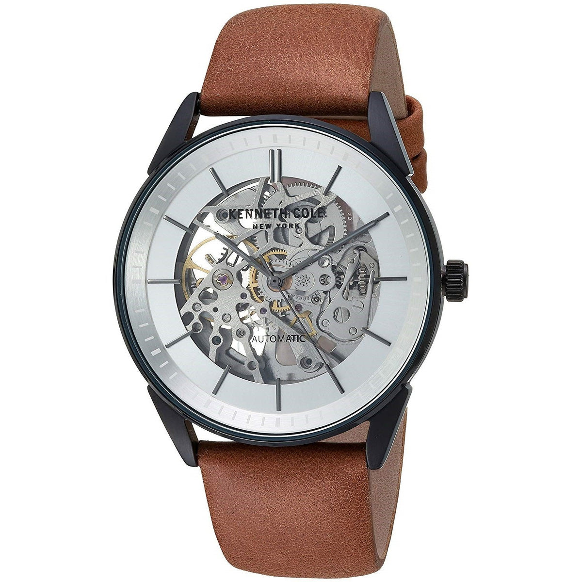 Kenneth Cole Men's KC50192002 Skeleton Brown Leather Watch