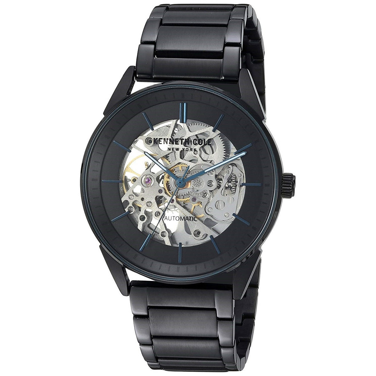 Kenneth Cole Men's KC50192007 Skeleton Black Stainless Steel Watch