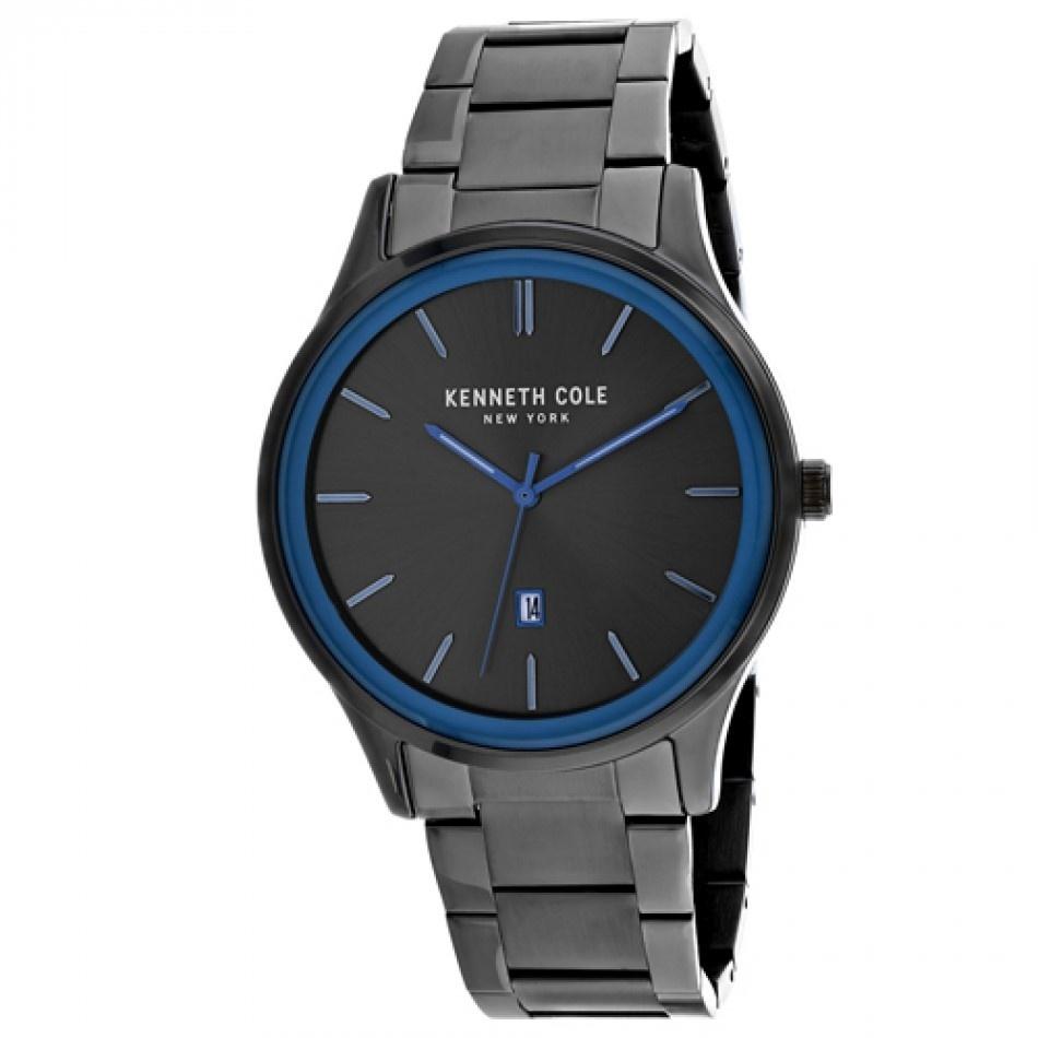 Kenneth Cole Men's KC50499002 3-Hand Black Stainless Steel Watch