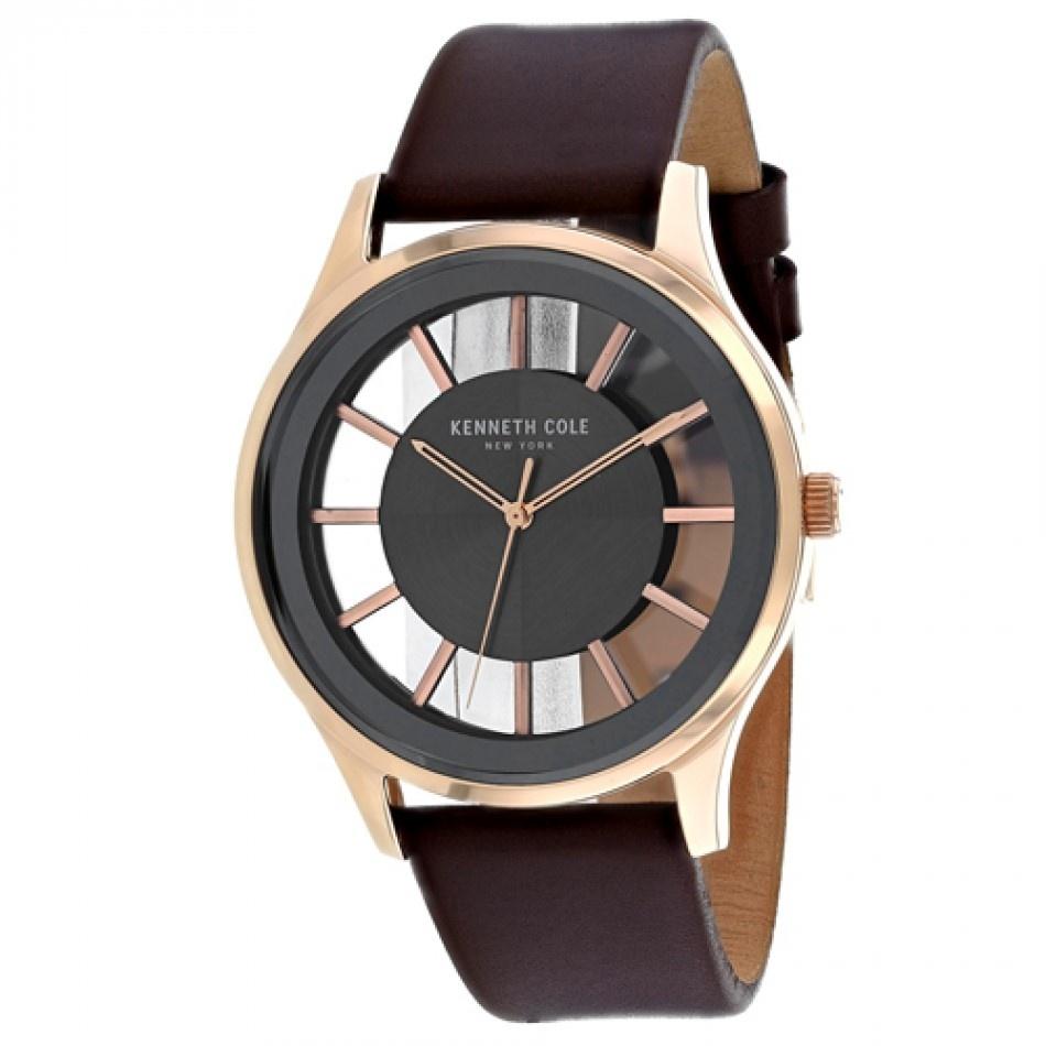 Kenneth Cole Men's KC50500004 Classic Brown Leather Watch