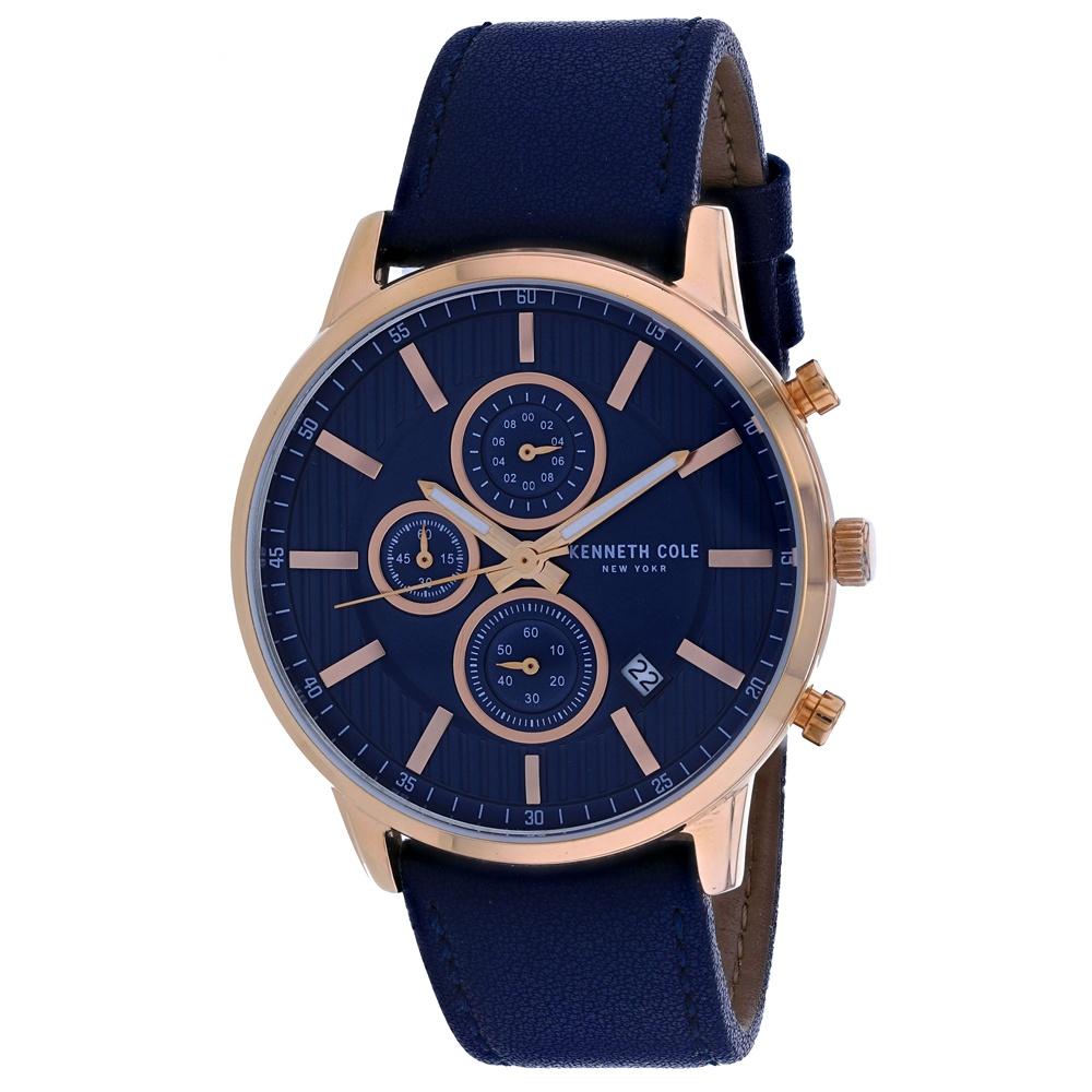 Kenneth Cole Men's KC50944003 Classic Blue Leather Watch