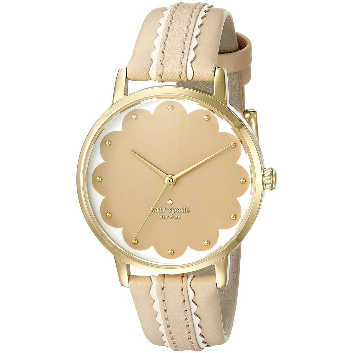 Kate Spade Women's KSW1002 Scallop Metro Beige Leather Watch