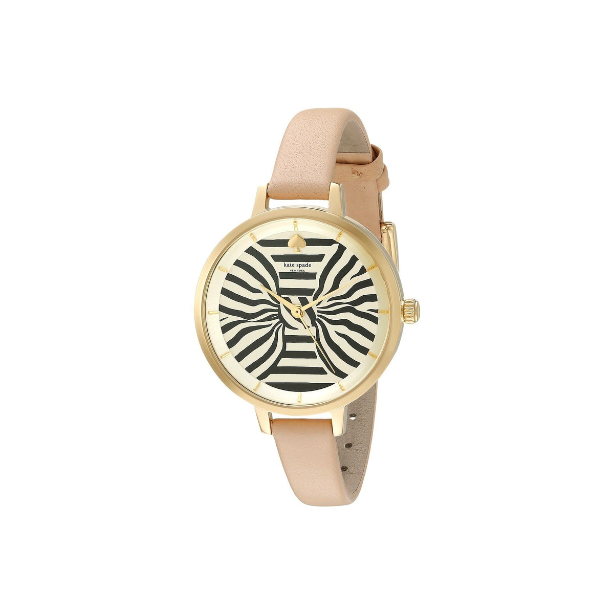 Kate Spade Women's KSW1031 Metro Striped Brown Leather Watch