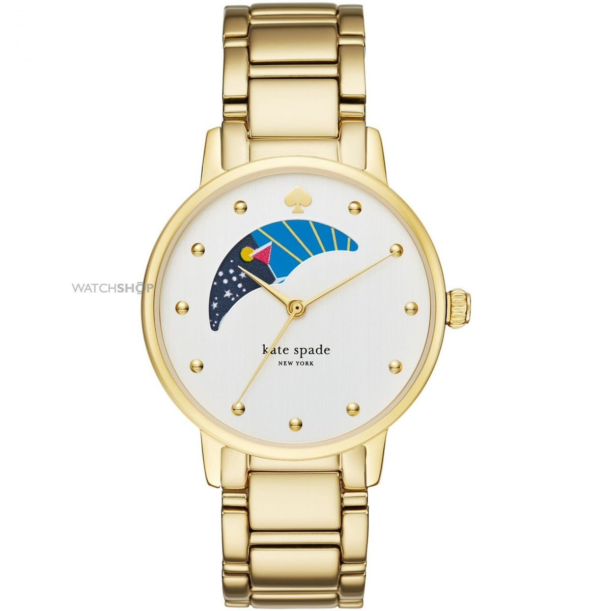 Kate Spade Women's KSW1072 Metro Moonphase Gold-tone Stainless Steel Watch