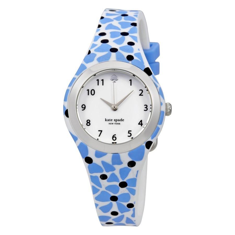 Kate Spade Women's KSW1087 Rumsey Floral Blue Silicone Watch