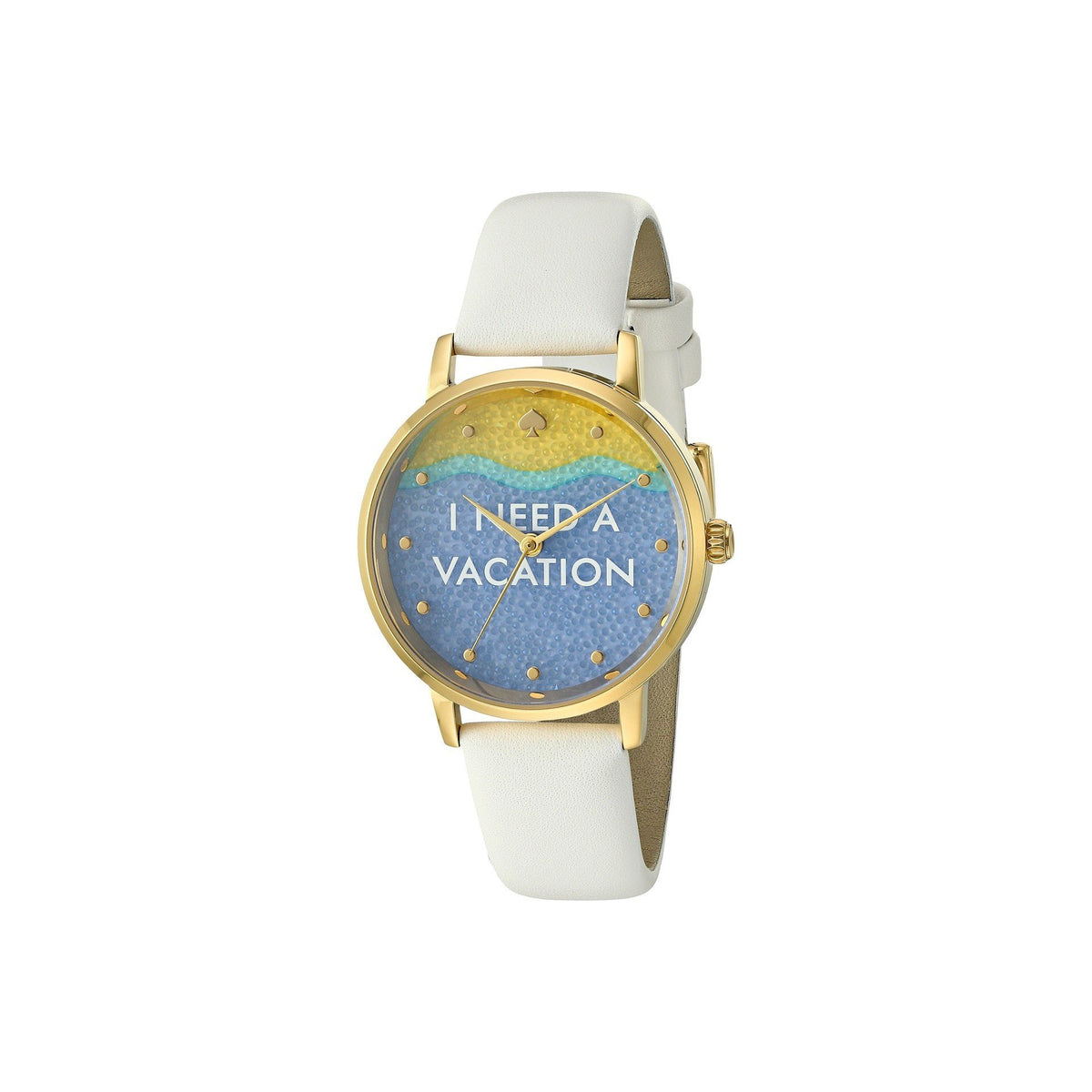 Kate Spade Women's KSW1101 Metro I Need a Vacation White Leather Watch
