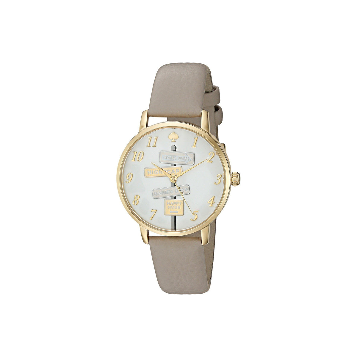 Kate Spade Women's KSW1126 Metro Novelty Sign Post Grey Leather Watch