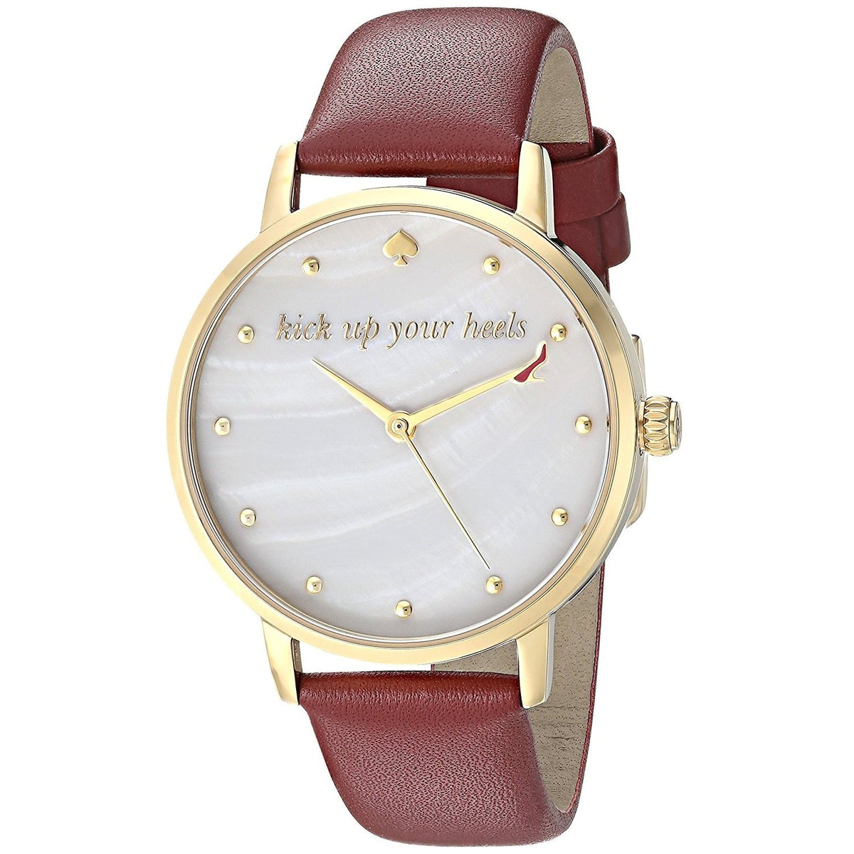 Kate Spade Women's KSW1209 Metro Kick up your heels Merlot Leather Watch