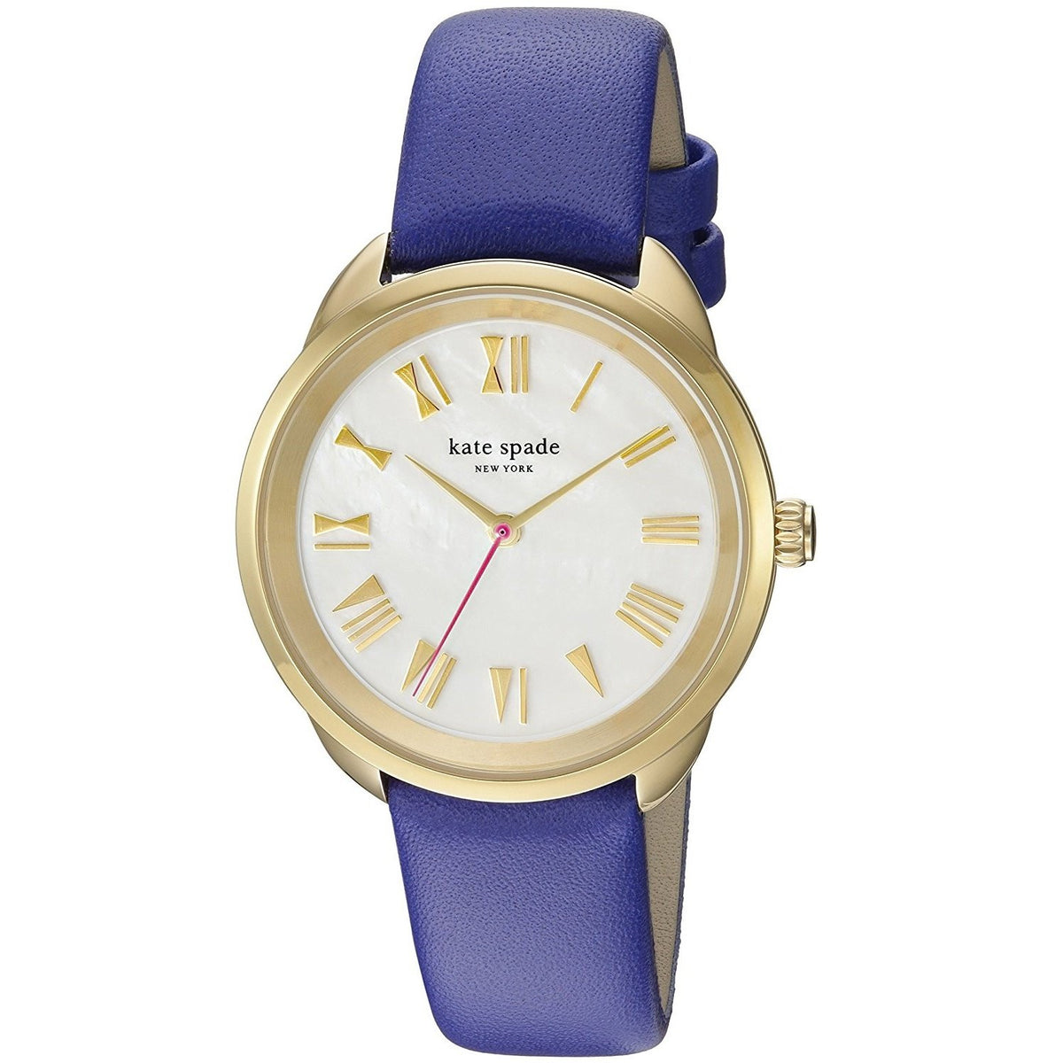 Kate Spade Women's KSW1246 Crosstown Blue Leather Watch