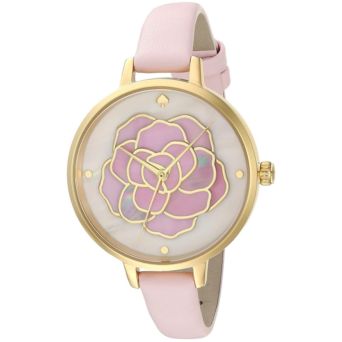 Kate Spade Women's KSW1257 Metro Flower Pink Leather Watch