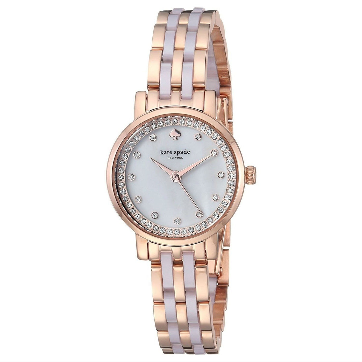 Kate Spade Women's KSW1265 Mini Monterey Two-Tone Stainless Steel with Blush Pink Acetate Watch