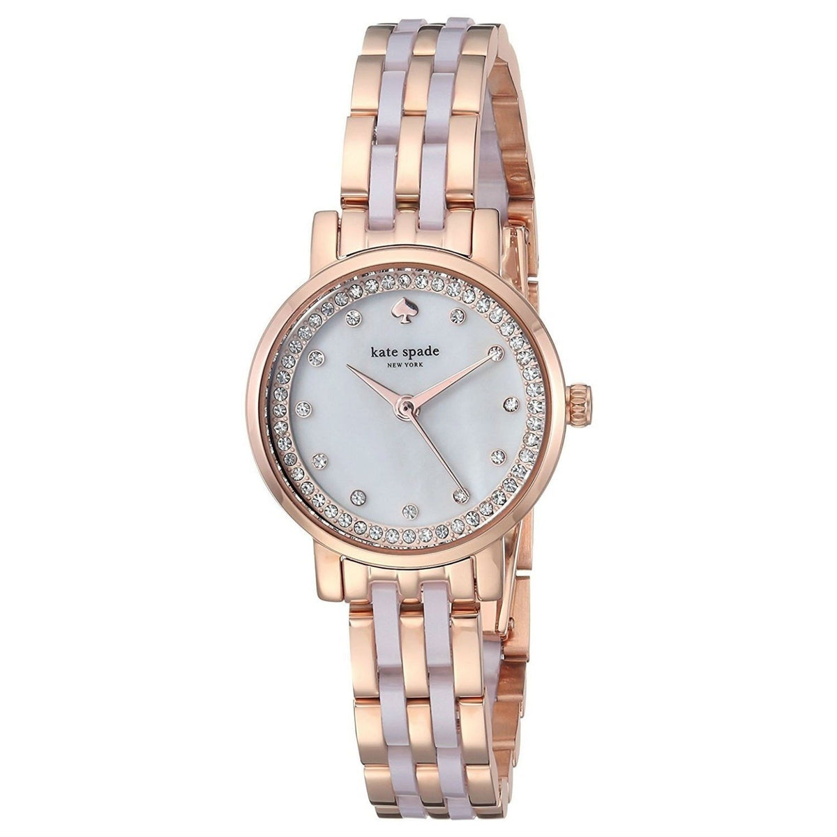 Kate Spade Women&#39;s KSW1265 Mini Monterey Two-Tone Stainless Steel with Blush Pink Acetate Watch