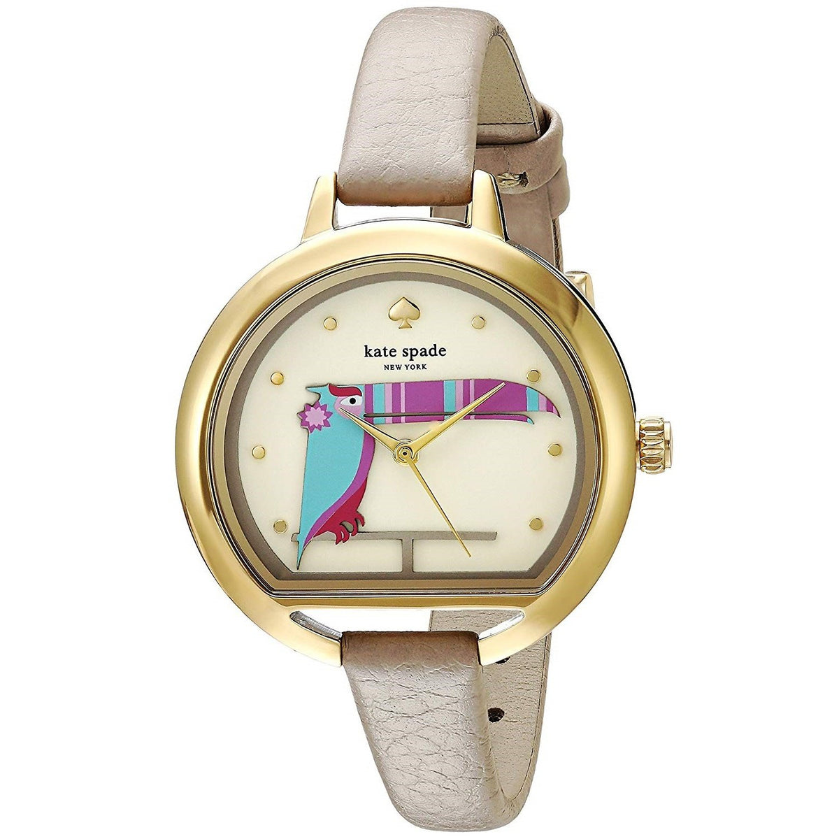 Kate Spade Women's KSW1328 Kenmare Fish Bowl Brown Leather Watch