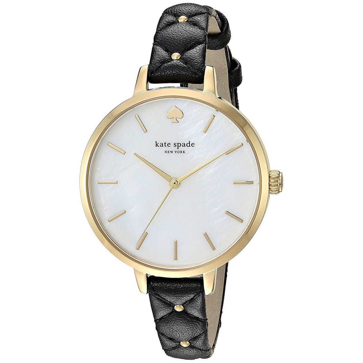 Kate Spade Women's KSW1469 New York Black Leather Watch