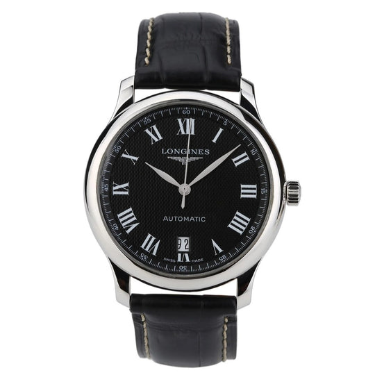 Longines Men's L2.628.4.51.7 Master Collection Black Leather Watch