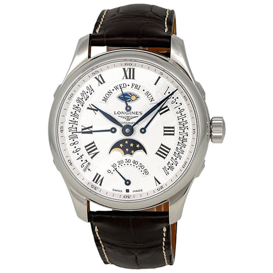 Longines Men's L2.739.4.71.3 Master Collection Chronograph Brown Leather Watch