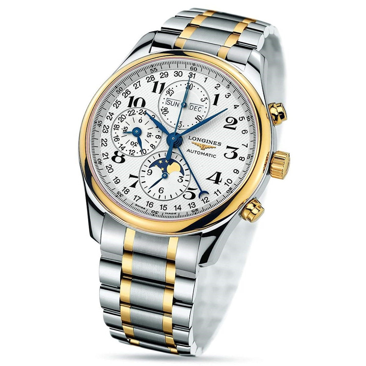 Longines Men&#39;s L2.773.5.78.7 Master Complications Chronograph Two-Tone 18kt Gold and Stainless Steel Watch