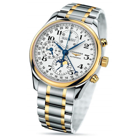 Longines Men's L2.773.5.78.7 Master Complications Chronograph Two-Tone 18kt Gold and Stainless Steel Watch