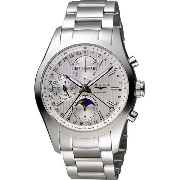 Longines Men&#39;s L2.798.4.72.6 Conquest Classic Chronograph Stainless Steel Watch