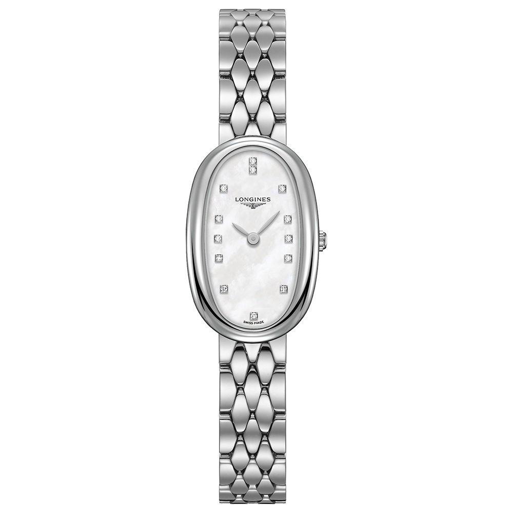 Longines Women&#39;s L23054876 Symphonette Diamond Stainless Steel Watch