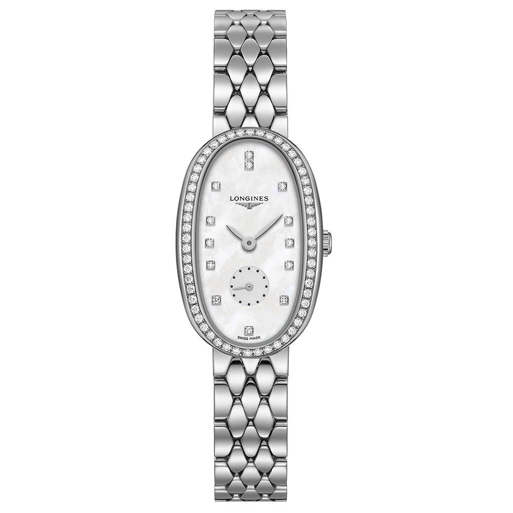 Longines Women&#39;s L23060876 Symphonette Diamond Stainless Steel Watch