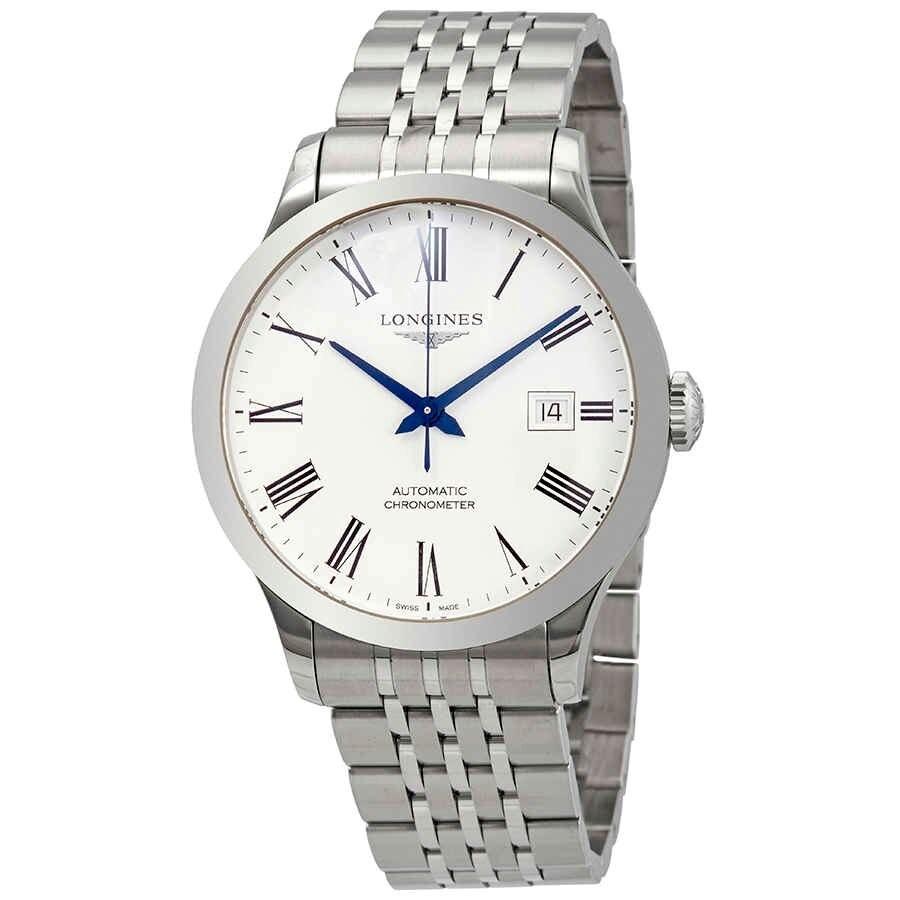 Longines Men&#39;s L28214116 Record Stainless Steel Watch