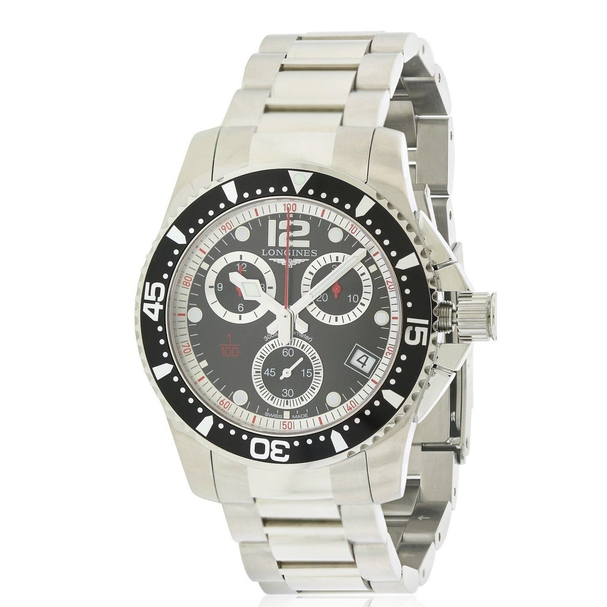 Longines Men&#39;s L37434566 HydroConquest Chronograph Stainless Steel Watch