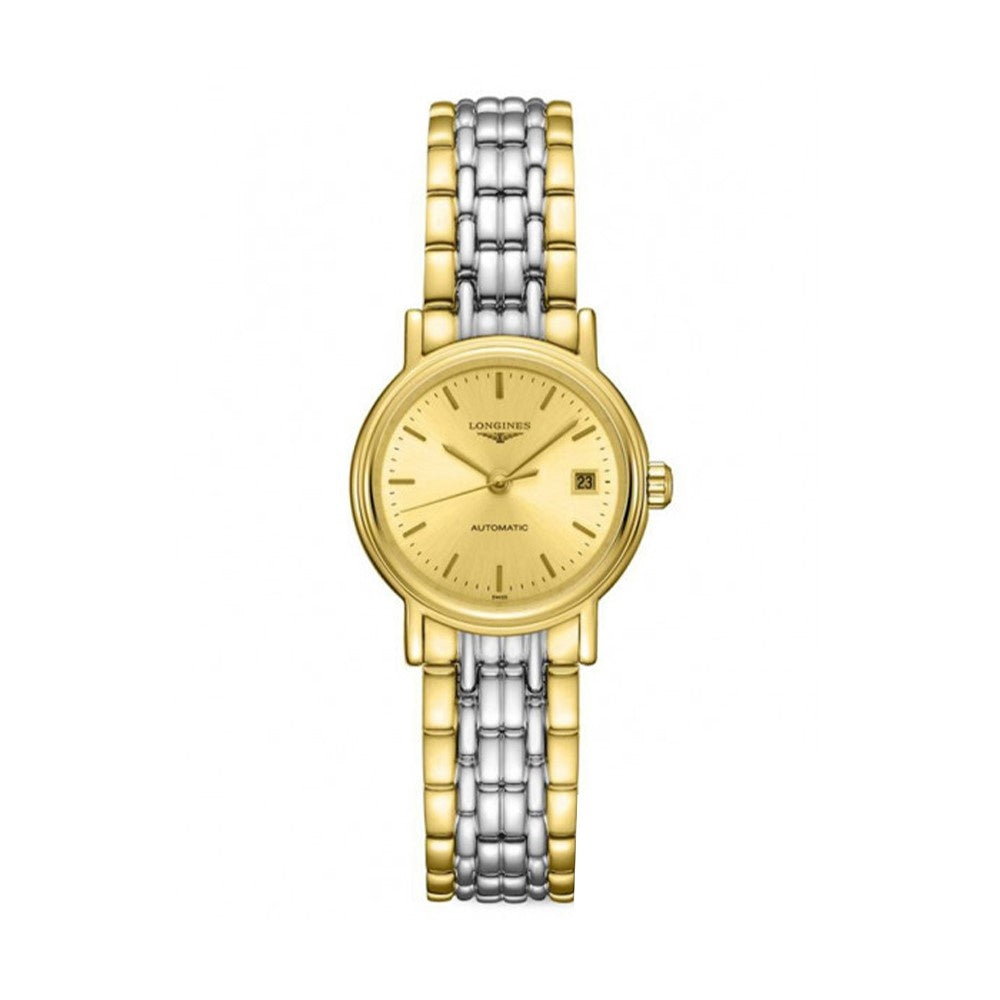 Longines Women&#39;s L4.321.2.32.7  Presence Two-Tone Stainless Steel Watch