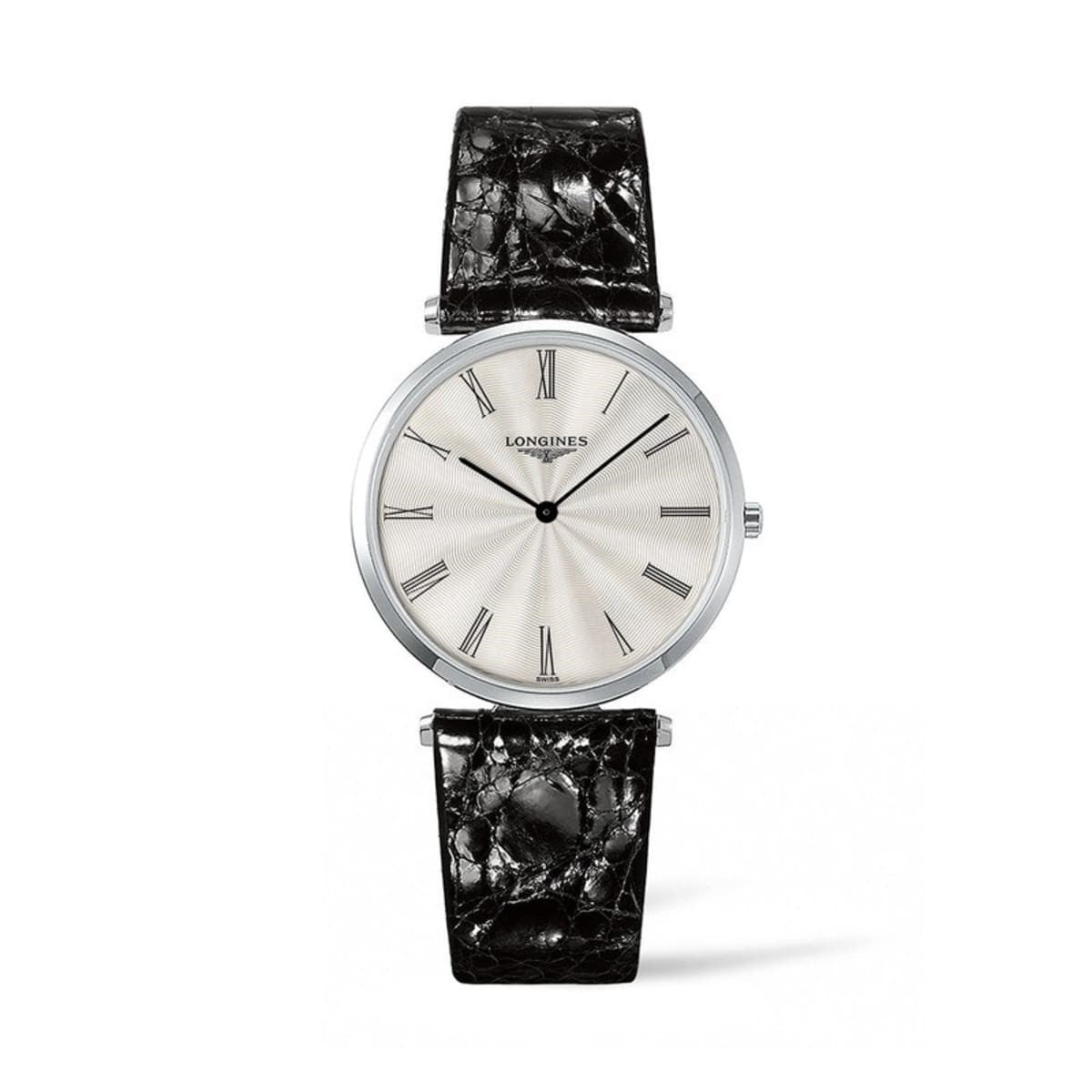 Longines Men's L4.755.4.71.2 La Grande Classique Black Leather Watch