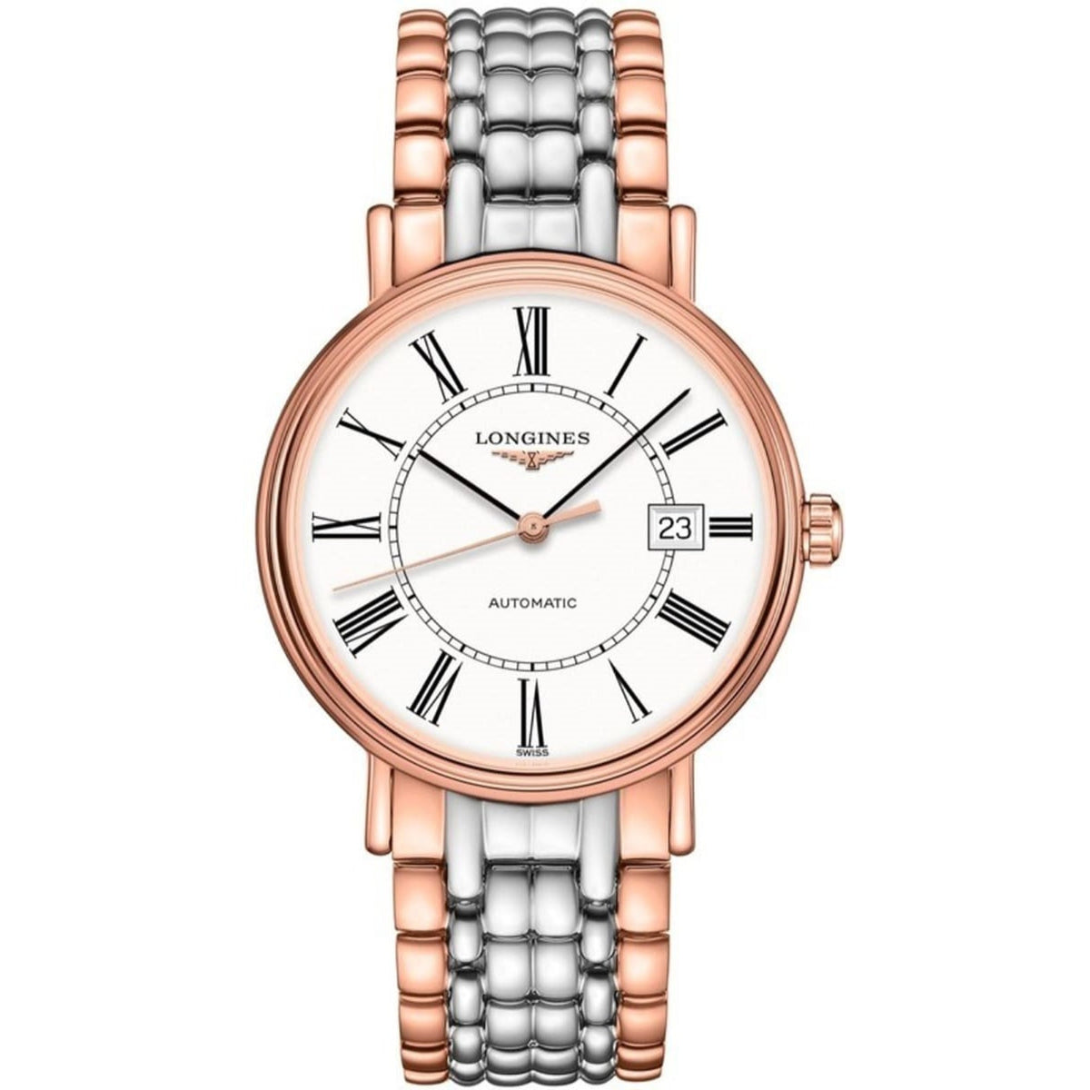 Longines Unisex L4.922.1.11.7 Presence Two-Tone Stainless Steel Watch