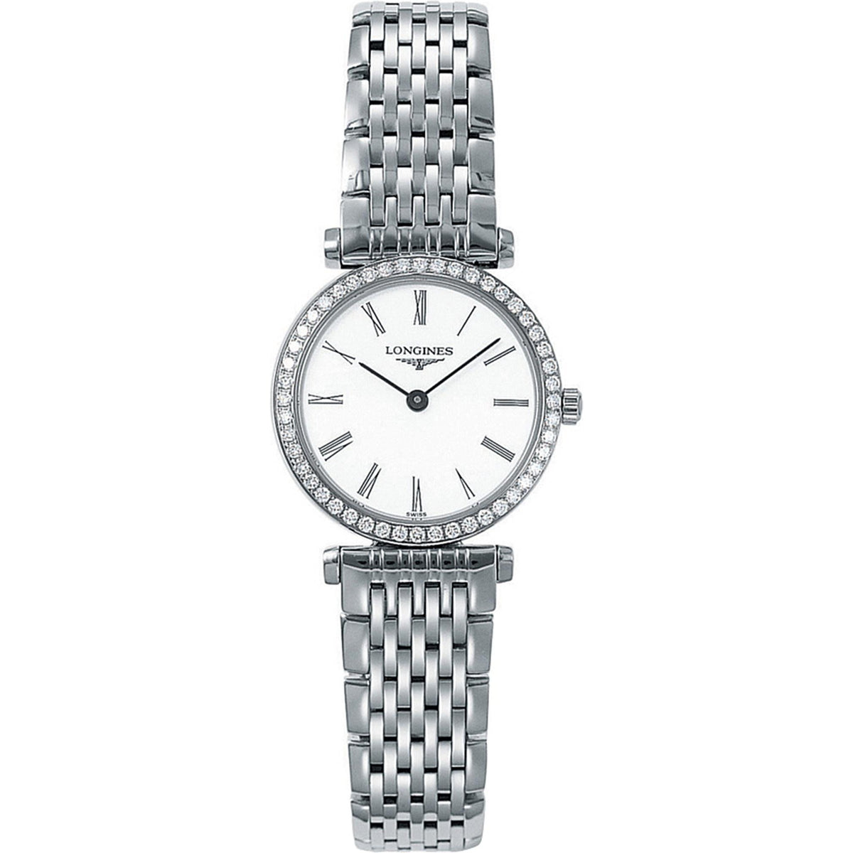 Longines Women&#39;s L42410116 La Grande Classique Diamond Stainless Steel Watch