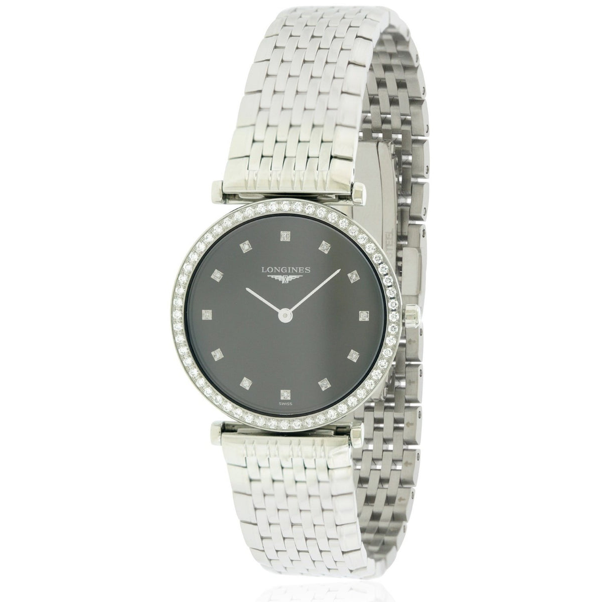 Longines Women&#39;s L45130586 La Grande Classique Diamond Stainless Steel Watch