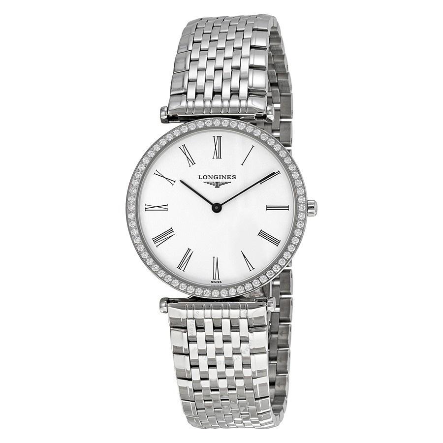 Longines Women&#39;s L47410116 La Grande Classique Diamond Stainless Steel Watch