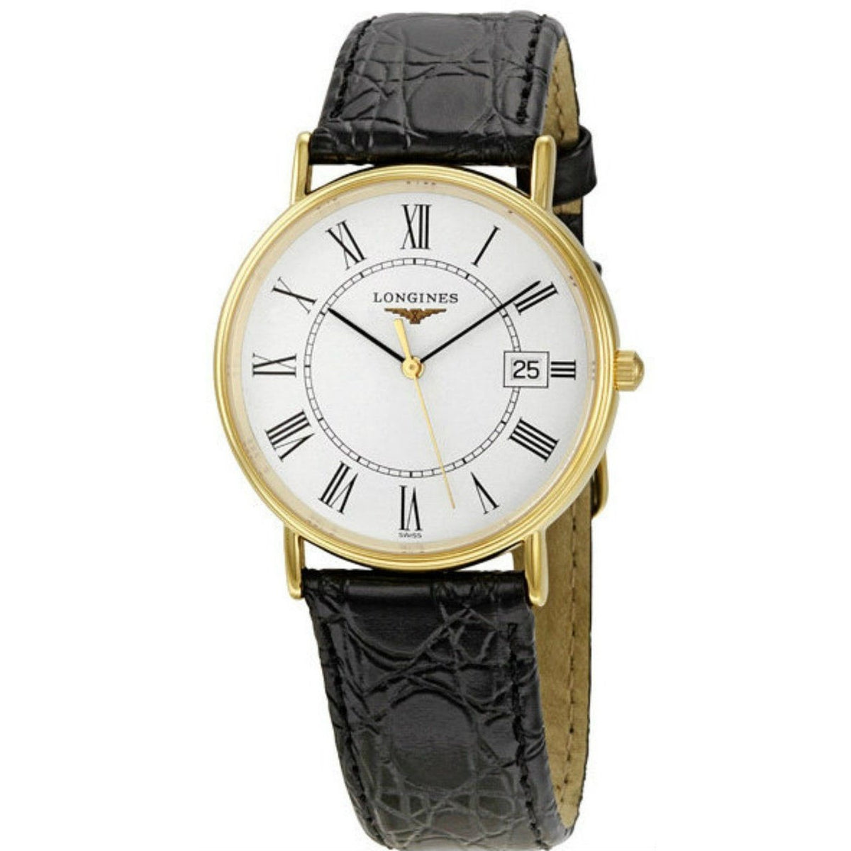 Longines Men&#39;s L48192112 La Grande Classique Black Leather Watch