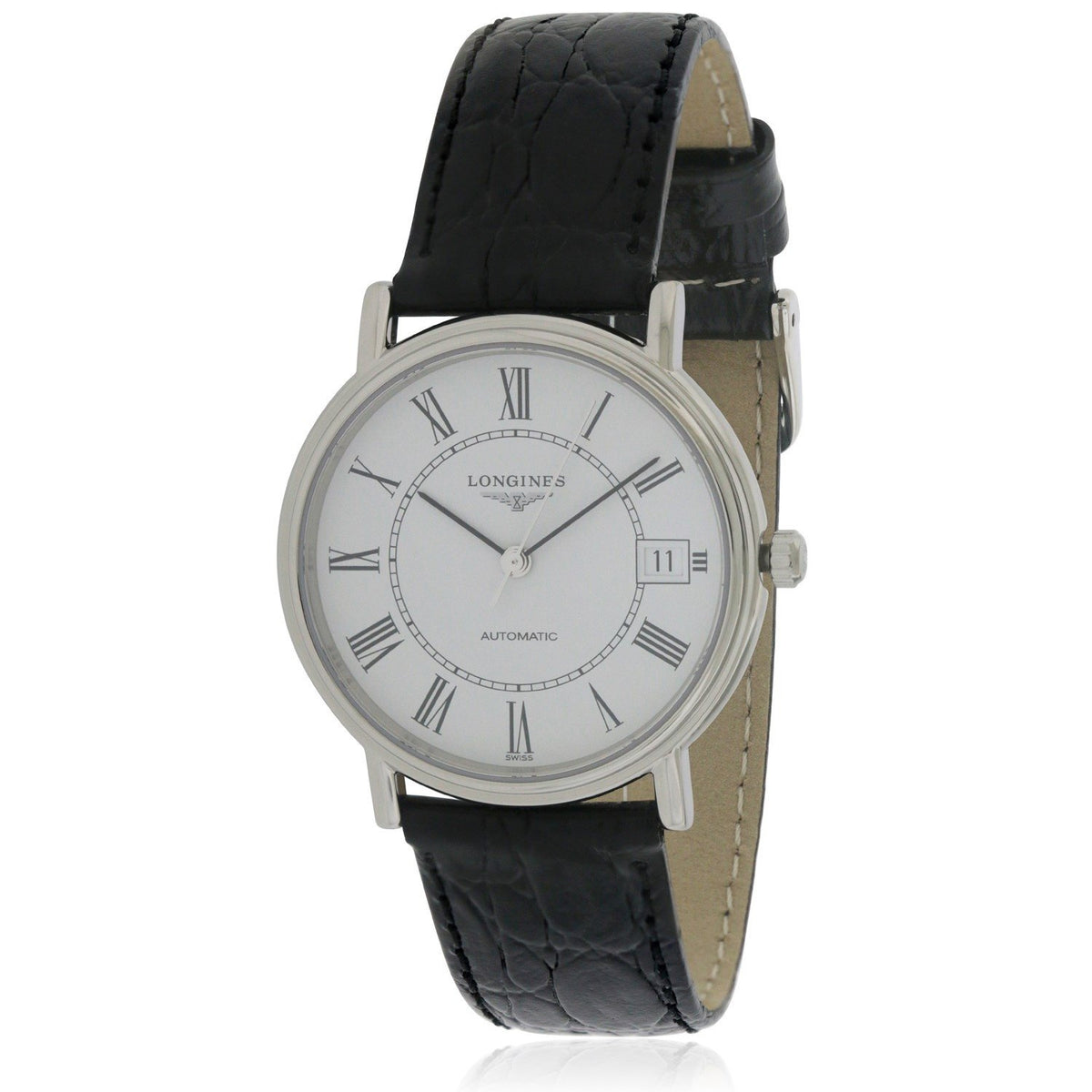 Longines Men&#39;s L48214112 La Grande Classique Black Leather Watch