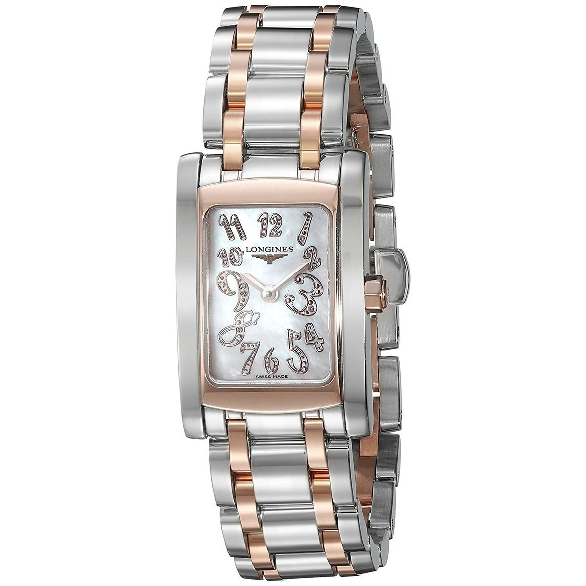 Longines Women's L51555977 Dolce Vita 18kt Pink Gold Diamond Two-Tone ...