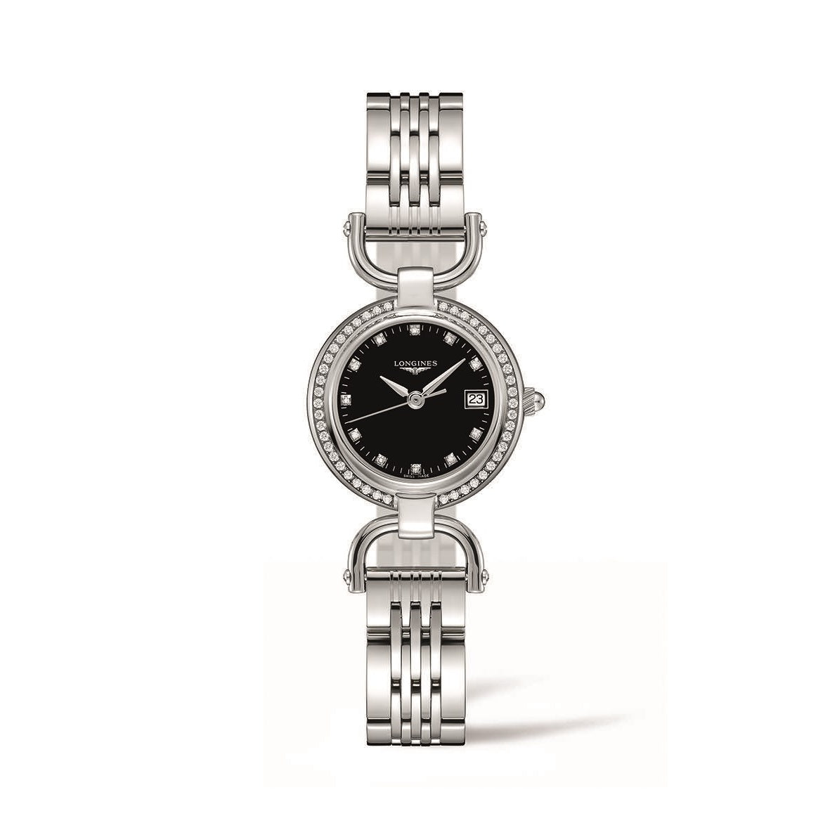 Longines Women&#39;s L6.130.0.57.6 Equestrian Diamond Stainless Steel Watch
