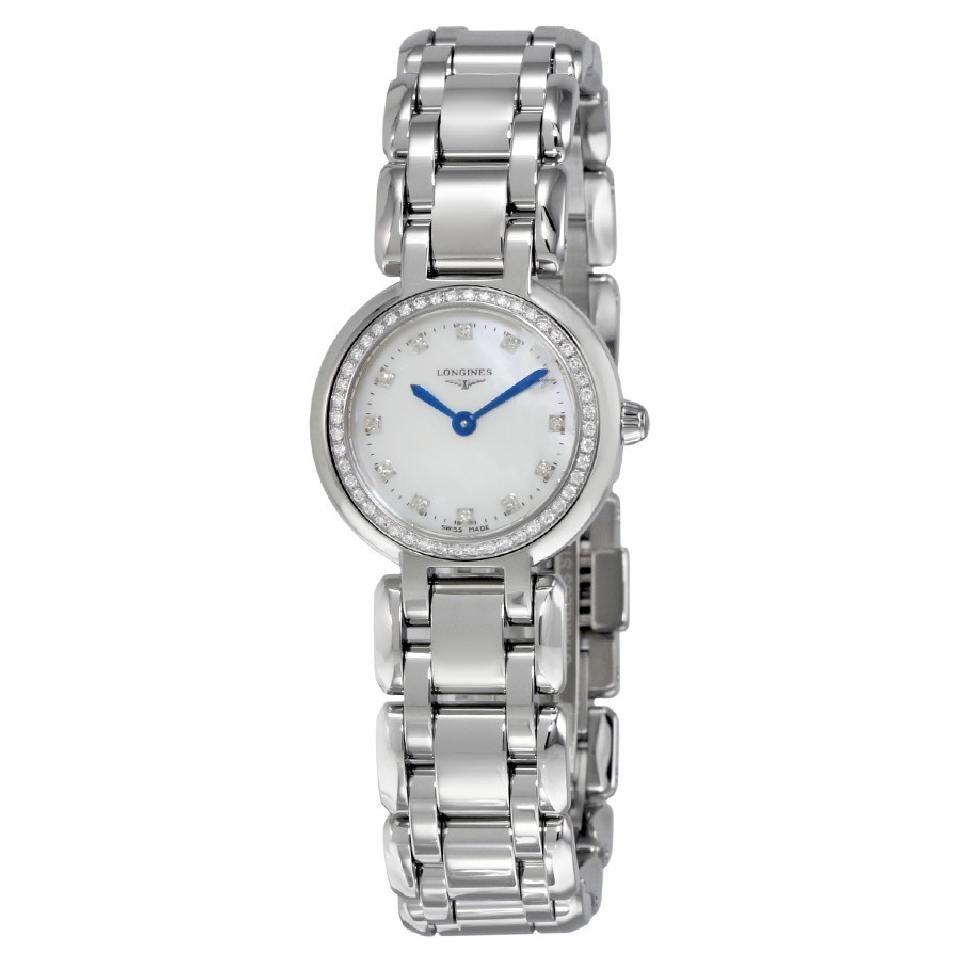 Longines Women&#39;s L81090876 PrimaLuna Diamond Stainless Steel Watch