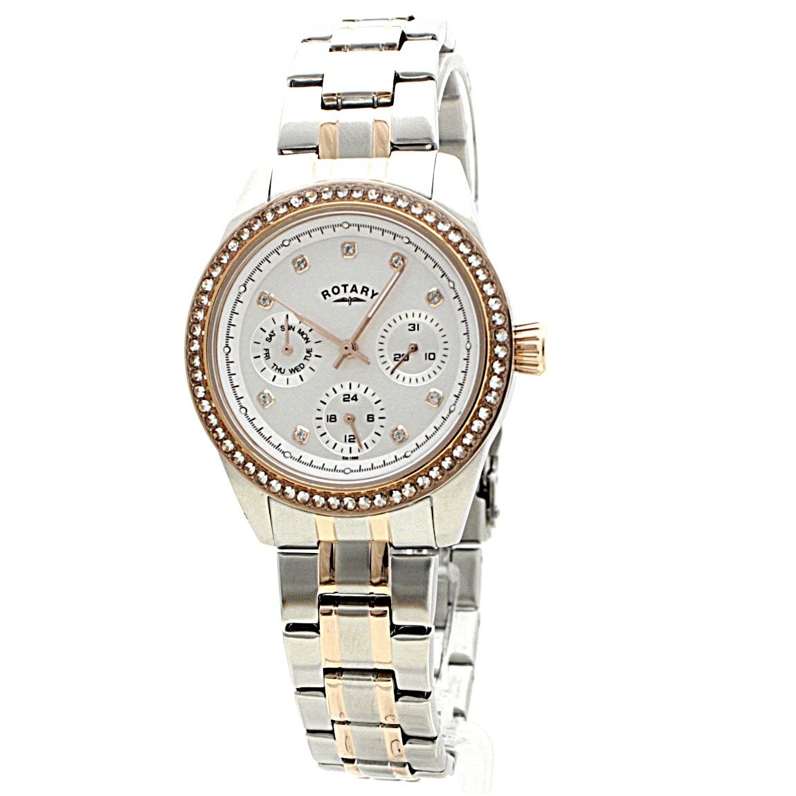 Rotary Women&#39;s LB00170-41 Exclusive  Two-Tone Stainless Steel Watch