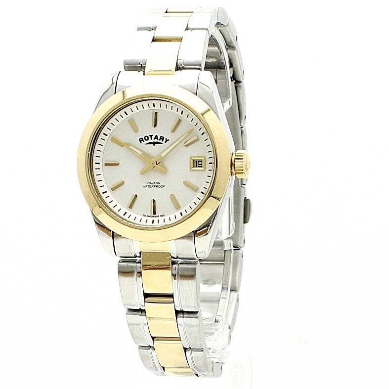 Rotary Women's LB02661-11 Havana Two-Tone Stainless Steel Watch