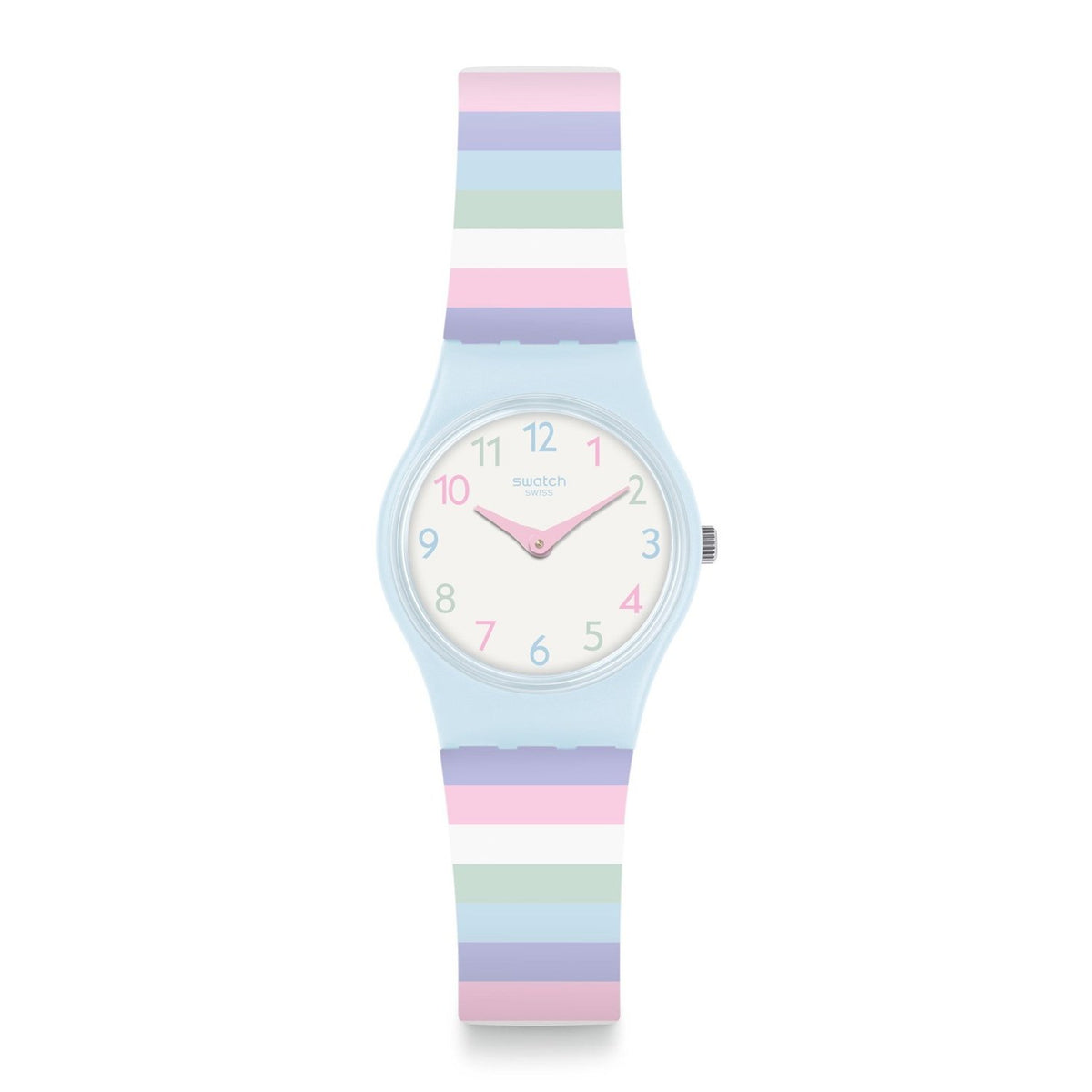 Swatch Women&#39;s LL121 Pastep Multicolored Silicone Watch