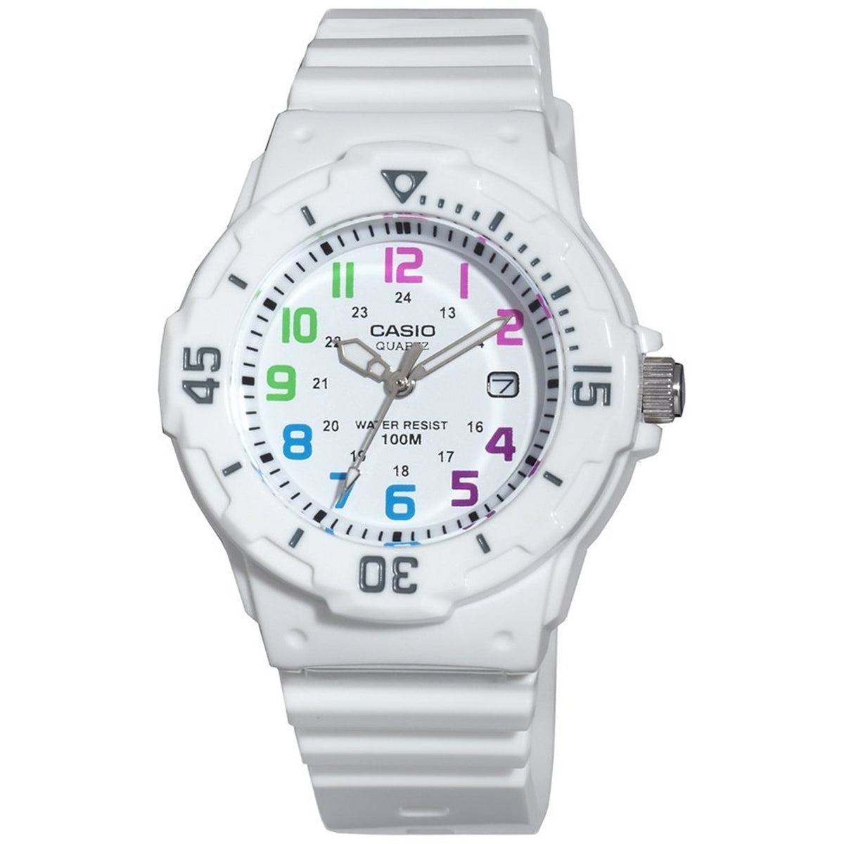 Casio Women's LRW200H-7BV Standard White Resin Watch